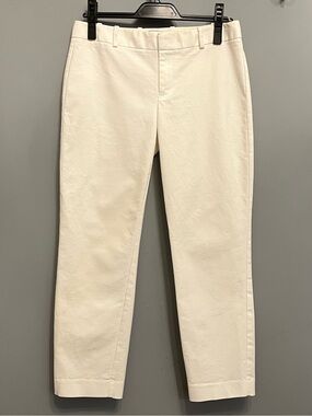 GAP Slim Cropped White Stretch Pants, size 2